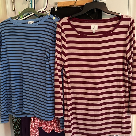J. Crew Tops - J.Crew,  2 Longsleeve Striped Shirts, GUC